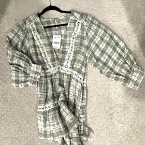 Free People Tunic/Ivory Combo/Large/NWT